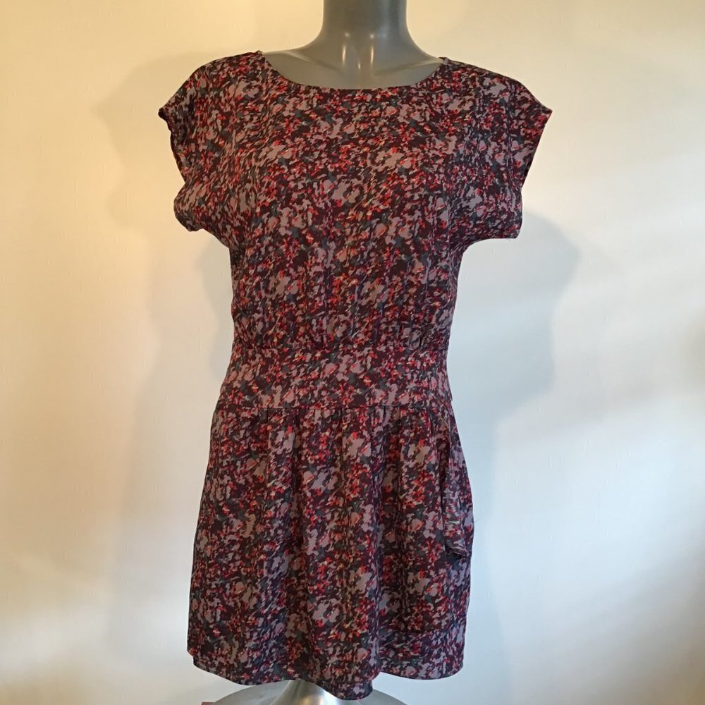 Bcbgeneration Ruffle Front Mini Dress Cloudy Sky … - image 1